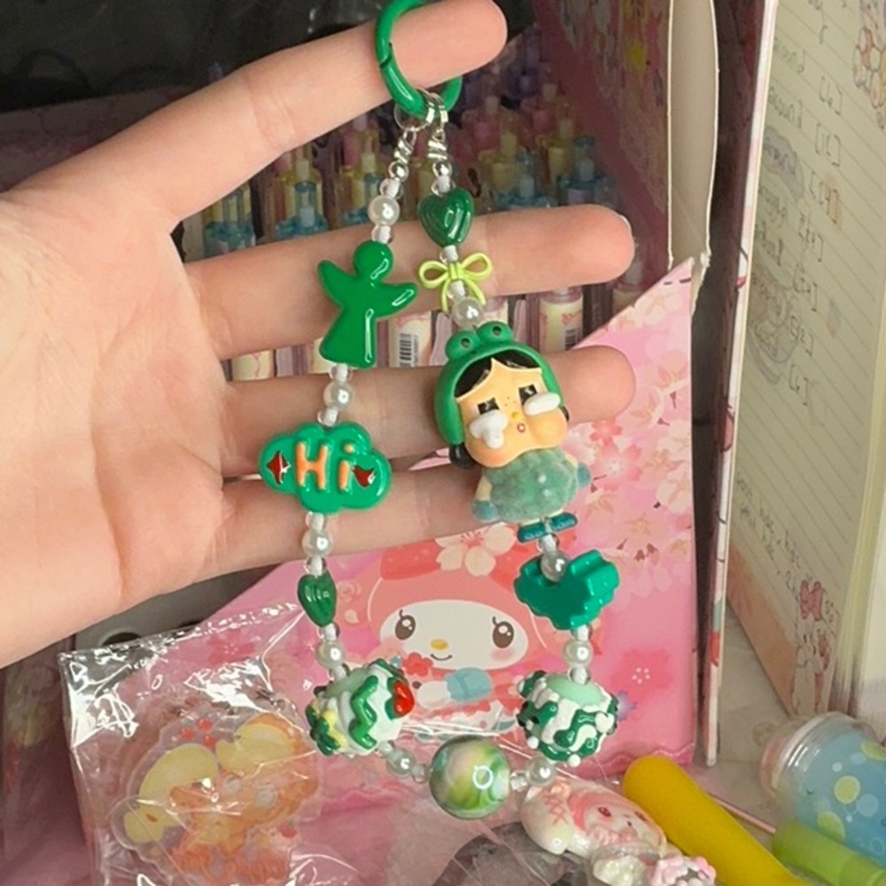 Pop Mart Crybaby Little Kermit Keychain/phonecharm